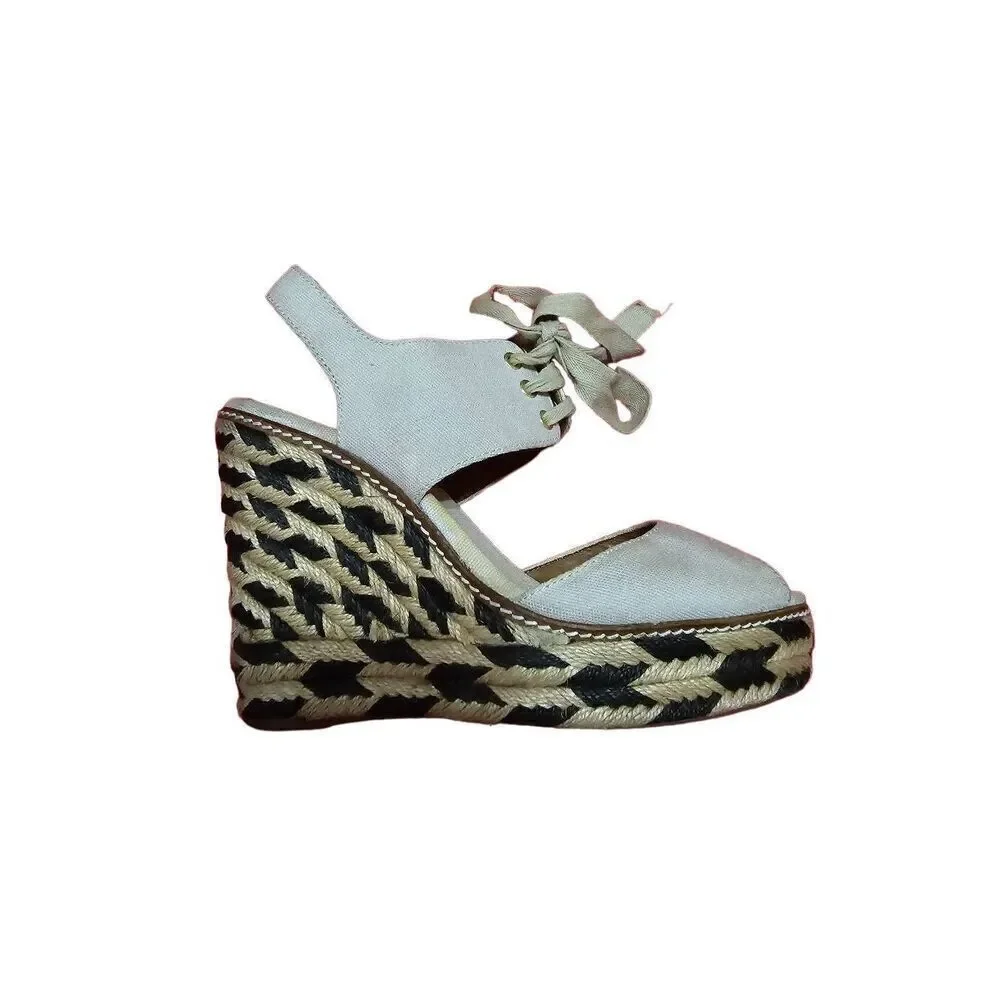 Tory Burch Linley High Wedge Espadrilles